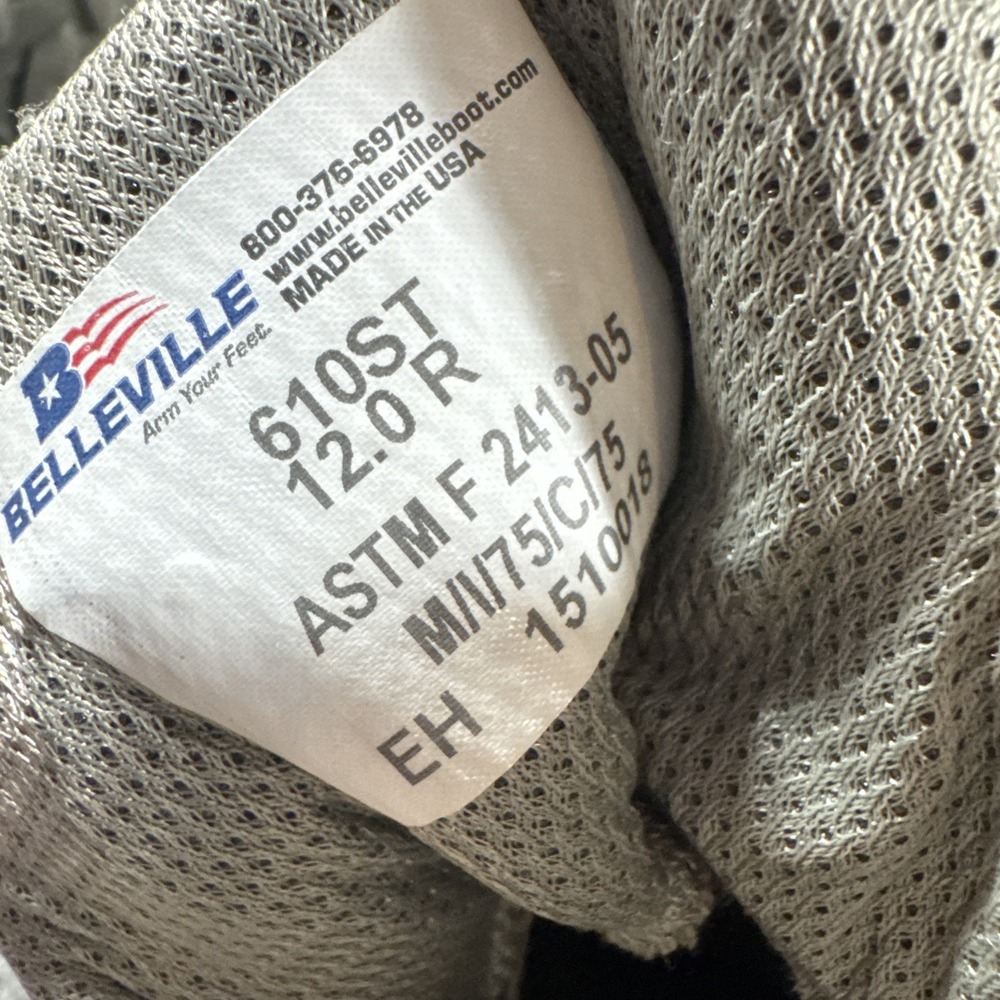 Belleville 610ST Steel Toe Boots Men 12R Tan USA‎ - Picture 6 of 6
